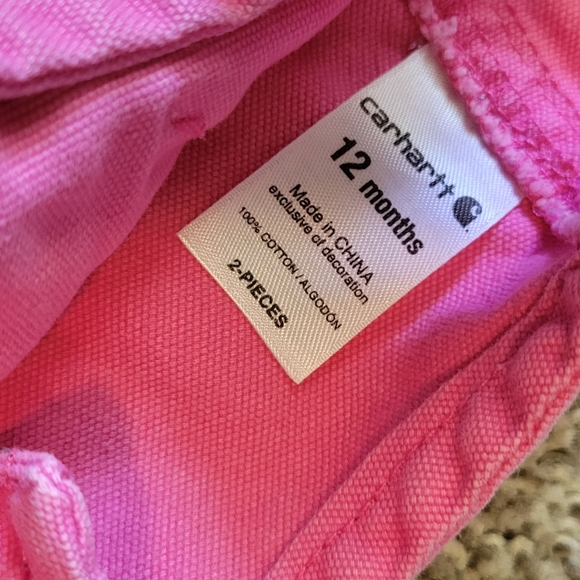 Carhartt Girl's Loose Fit Canvas Overalls Flowers - Picture 4 of 5